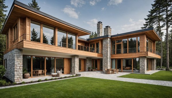Maison en pierre et bois moderne : alliez tradition et tendance